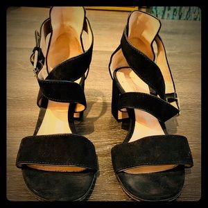 Gianvito Rossi Black Suede Sandals